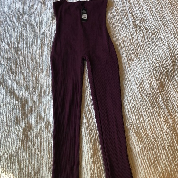 Fashion Nova Pants - FASHION NOVA - Amari Snatched Jumpsuit Plum Color Size L. N.W.T. $ 20.00